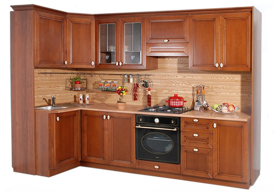 Кухня угловая дерево