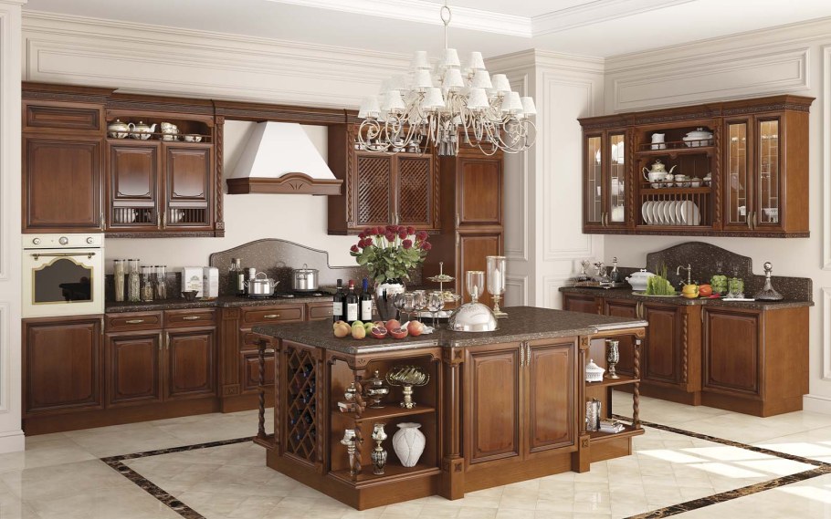 Кухня Виктория массив черешни