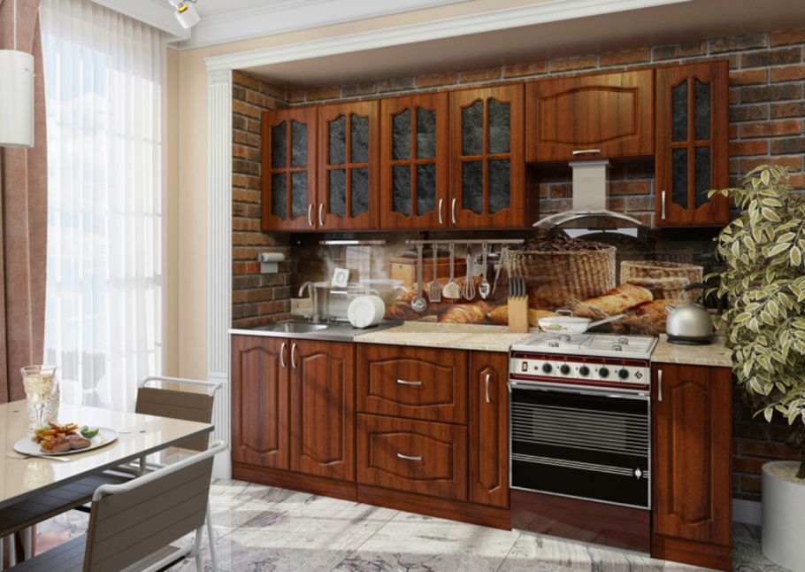 Классическая кухня цвет орех