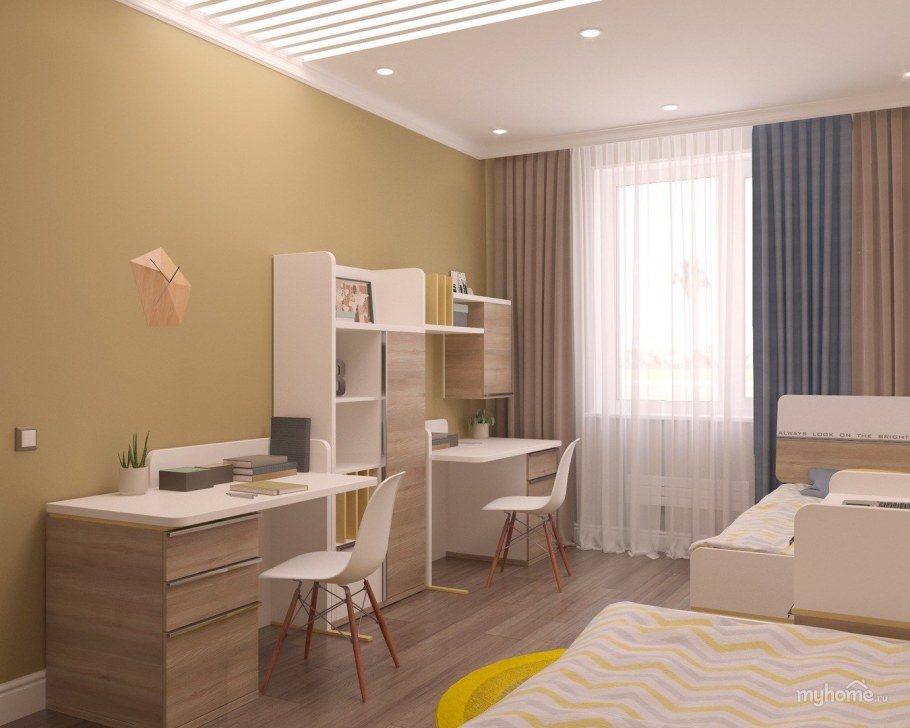 Дизайнерская детская комната для школьника