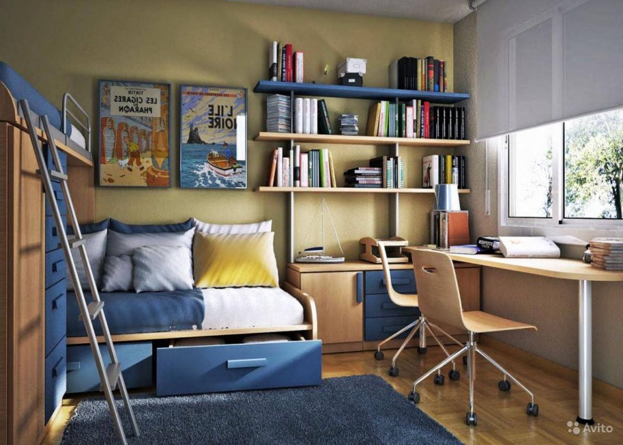 Интерьер комнаты школьника