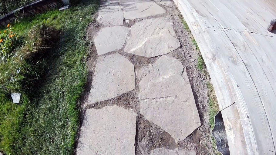 Дорожка из цемента в пакетах своими