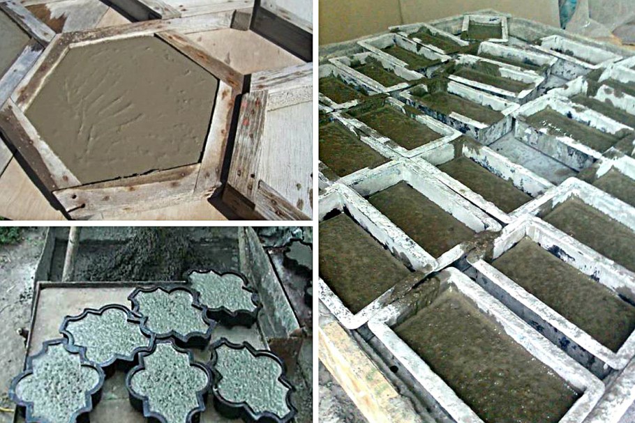 Форма для плитка из цемента