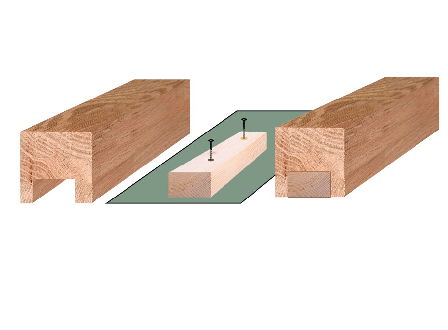 Рейка Баффель дуб шпонированный 40х40