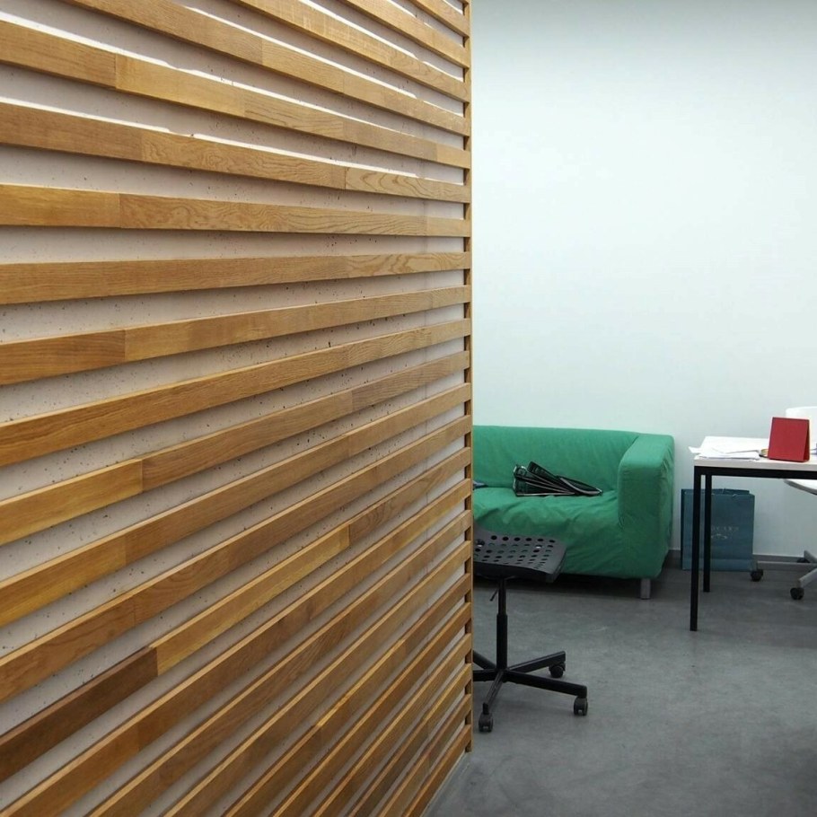 Отделка стен декоративными рейками