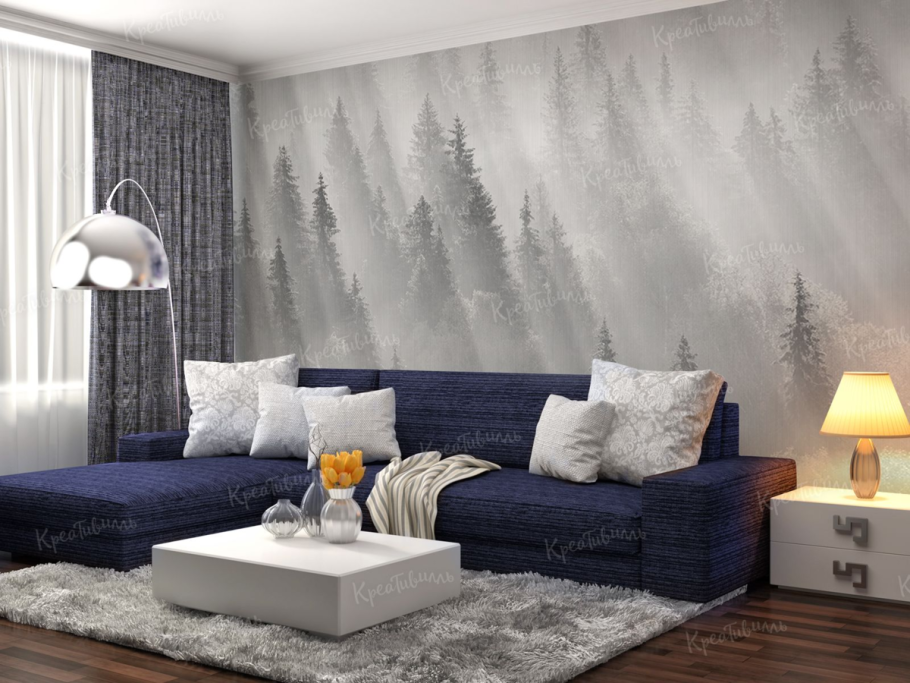 Туманный лес в интерьере