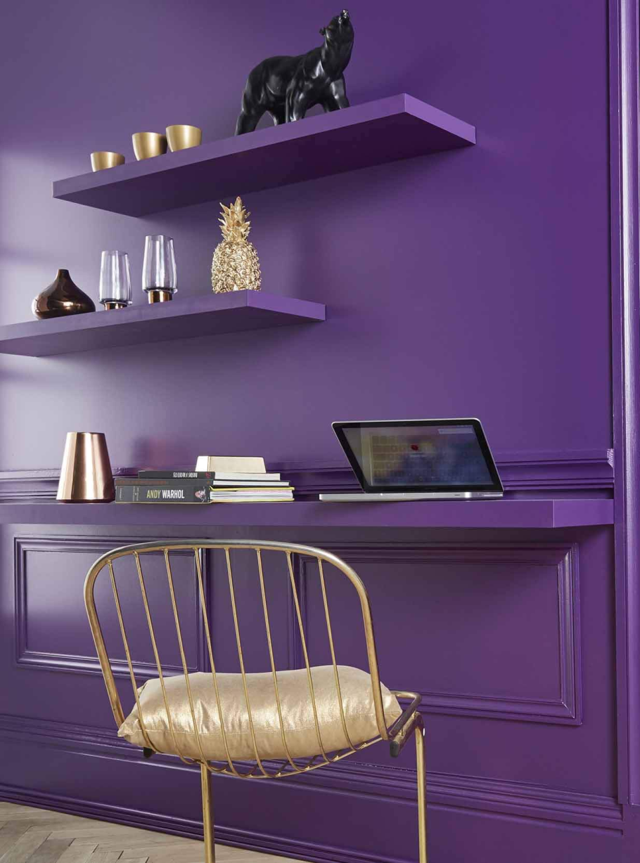 Фиолетовый в интерьере
