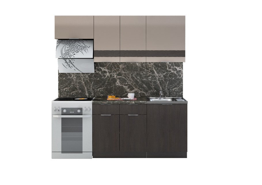 Кухня Терра-01 Смоки софт/ель Карпатская