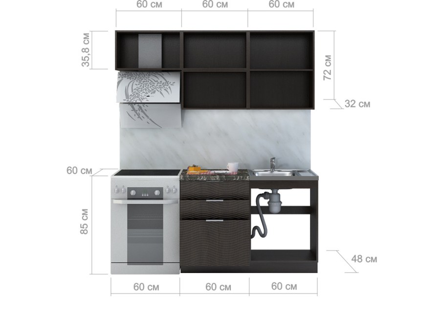 Кухня Терра Глосс Сурская мебель