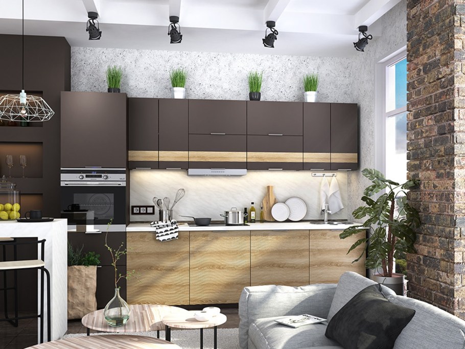 Кухня Терра Смоки софт /ель Карпатская