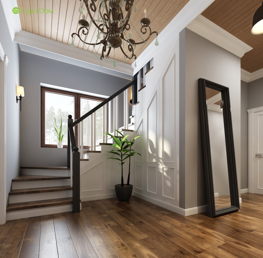 Холл прихожая с лестницей