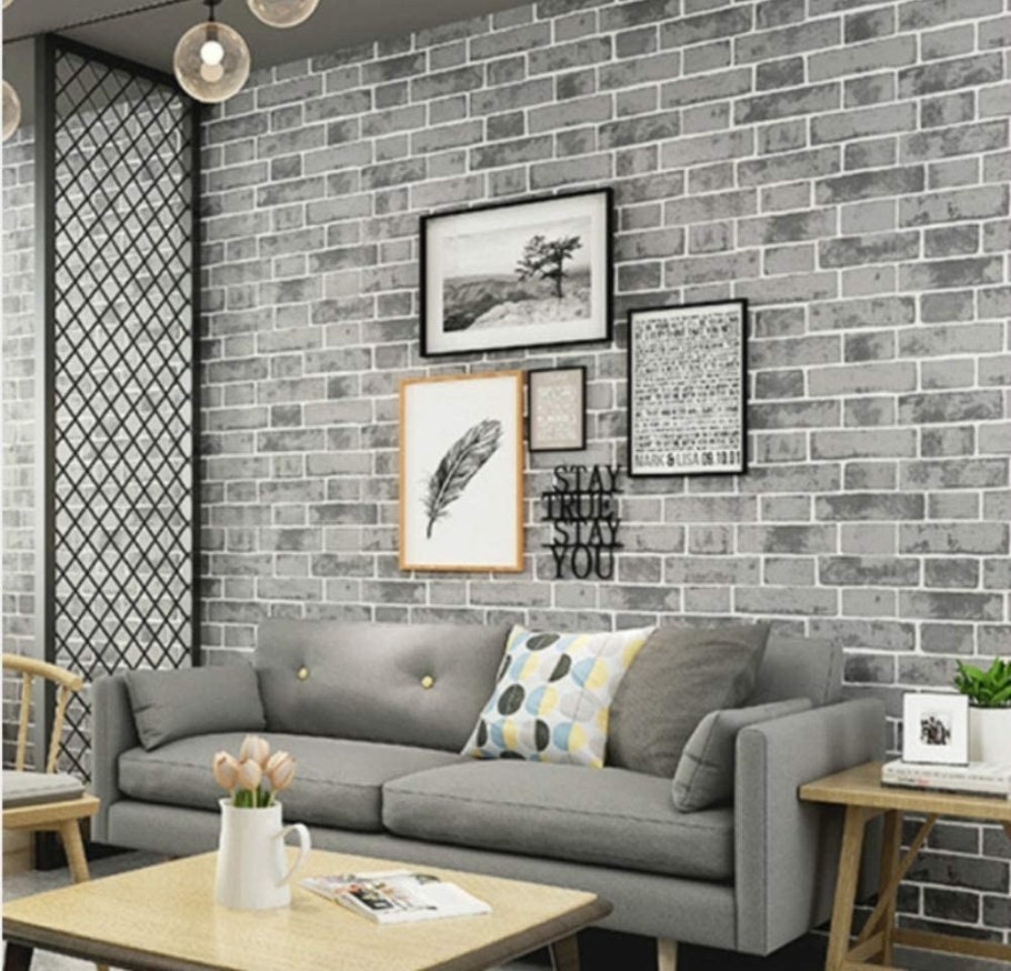 Декоративный кирпич лофт серый