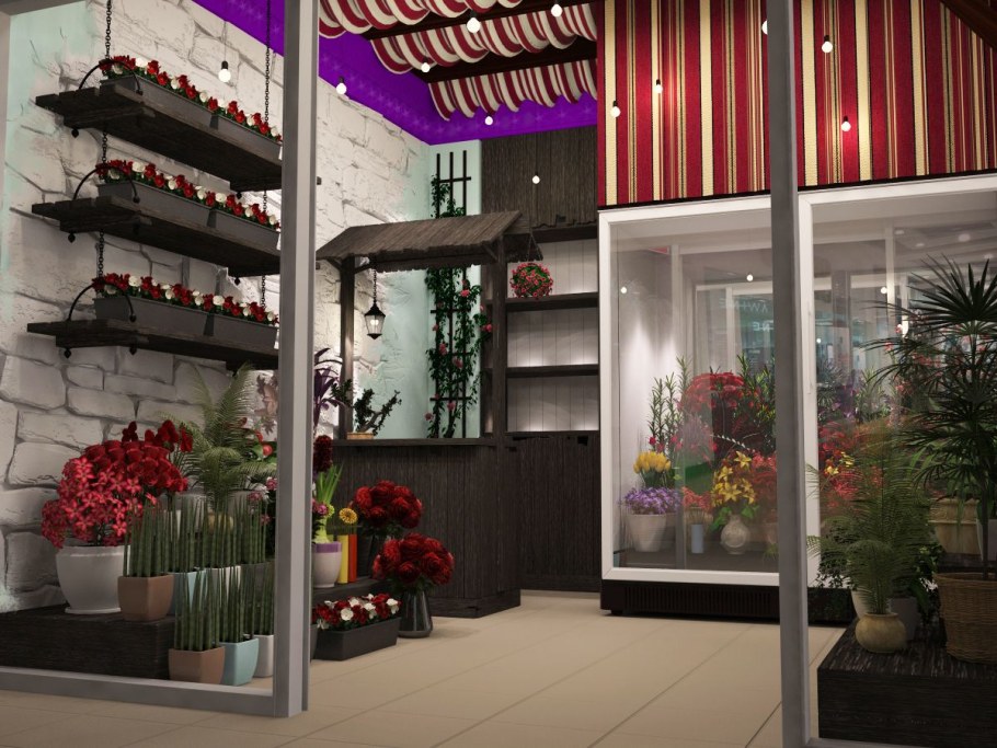 Стиль цветочного магазина
