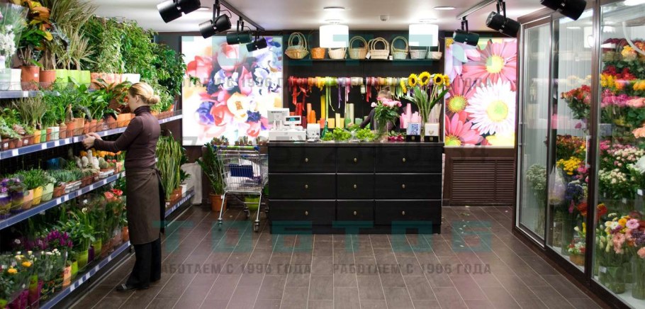 Красивый цветочный магазин