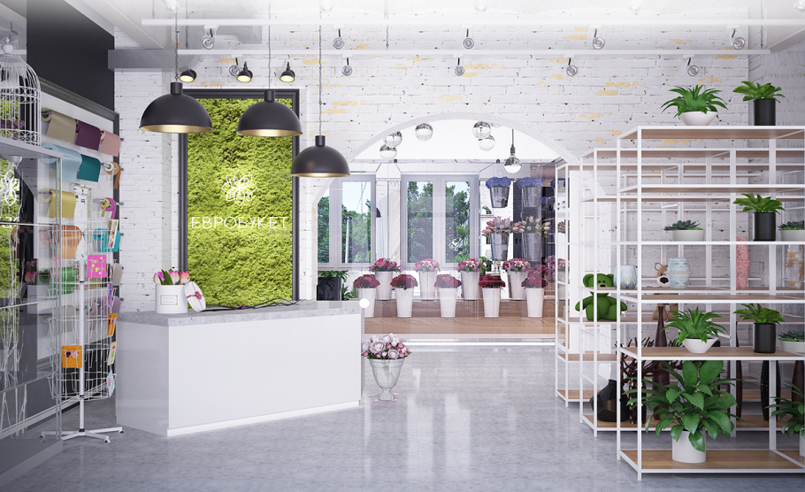 Интерьер цветочного салона