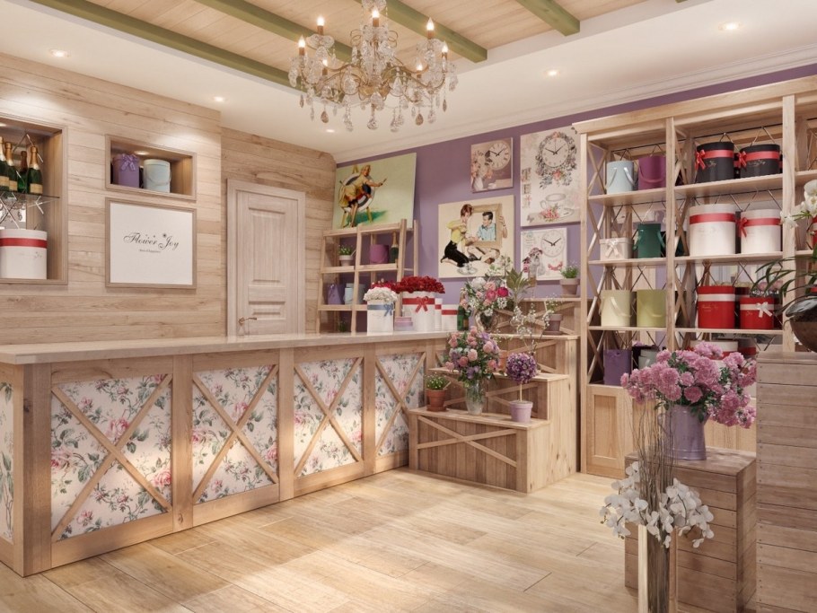 Салон цветов интерьер