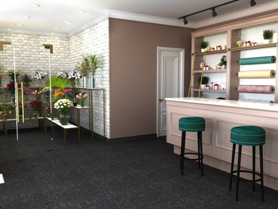 Салон цветов интерьер