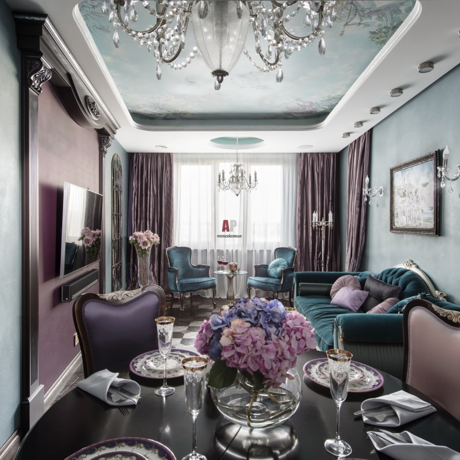 АРТДЕКО стиль интерьер бирюза