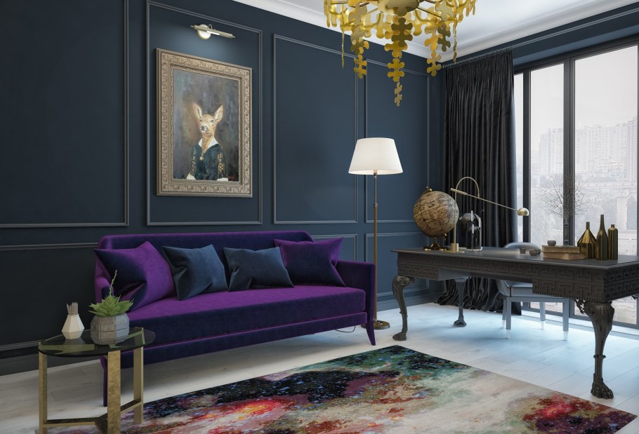 Насыщенные цвета в интерьере