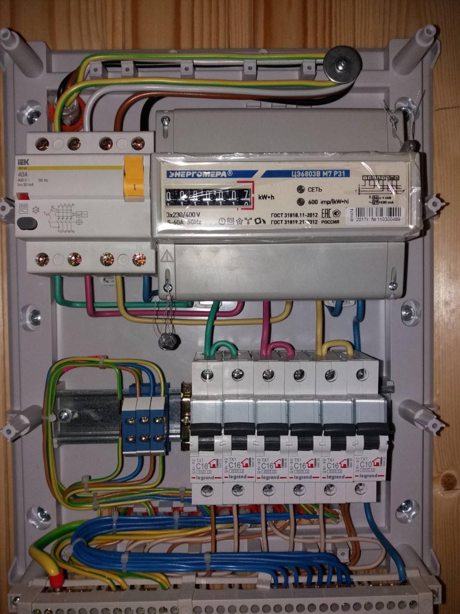 Сборка щита электрического 220 вольт
