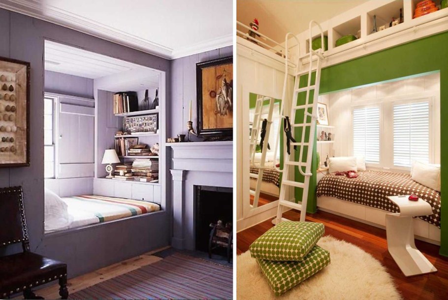 Спальное место в маленькой комнате