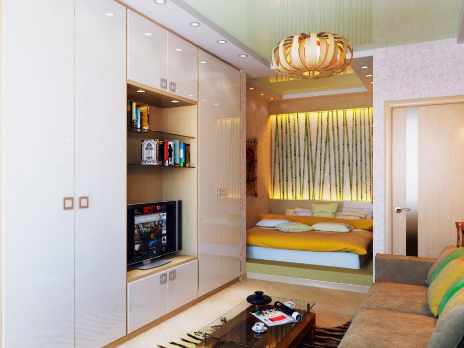 Маленькая спальня гостиная