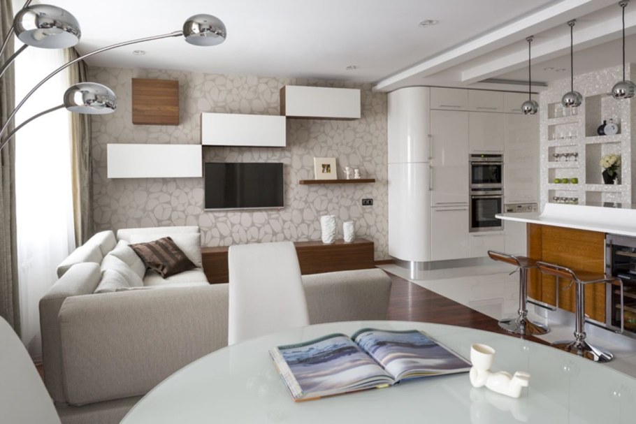 Планировка кухни студии 20 кв.м