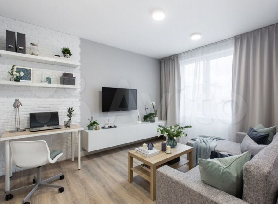 Гостиная с рабочим местом