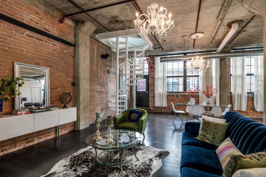 Смешение стилей лофт и классика