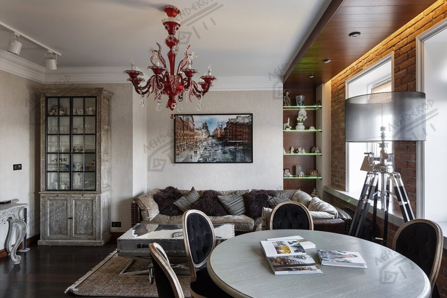 Эклектика в интерьере лофт и классика