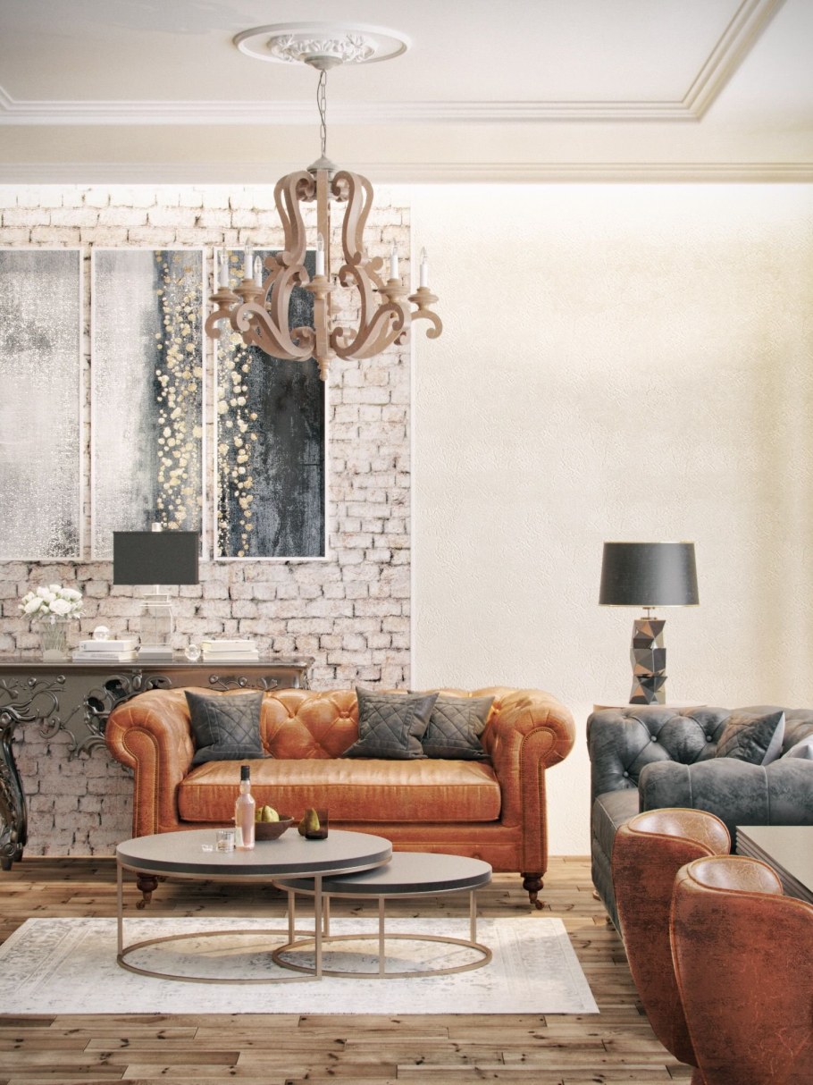 Стиль лофт с классикой