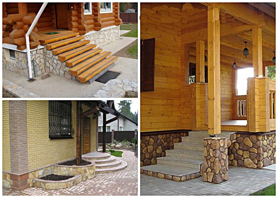 Красивое деревянное крыльцо