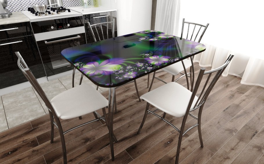 Хофф столы кухонные стеклянные