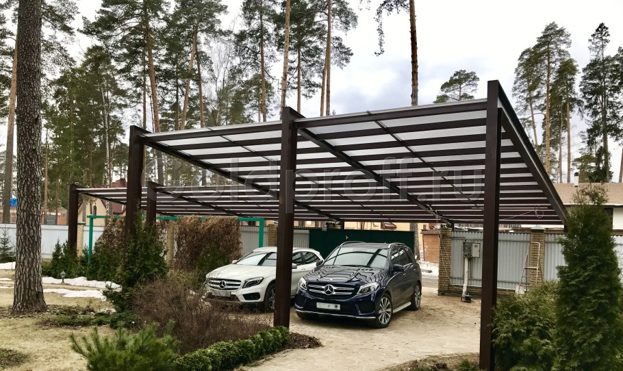 Современный односкатный навес