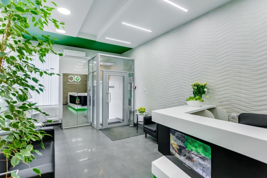 Интерьер клиники в современном стиле