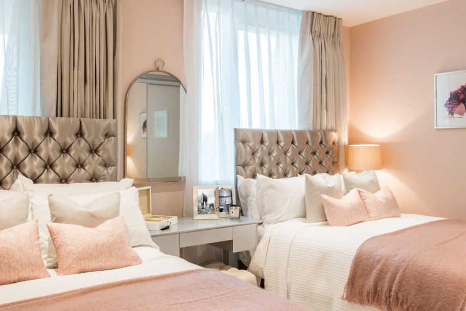 Розовый жемчуг в интерьере