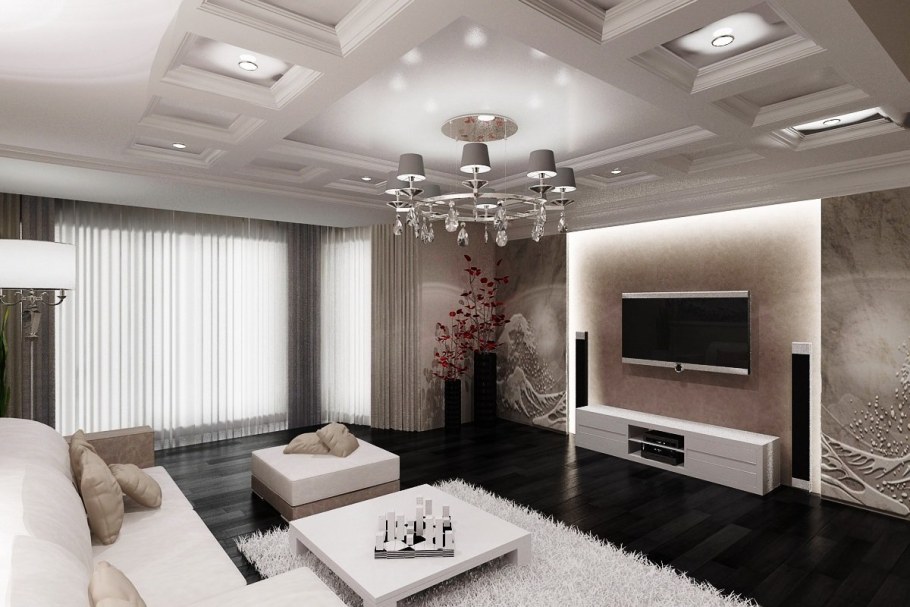 Зал в современном стиле