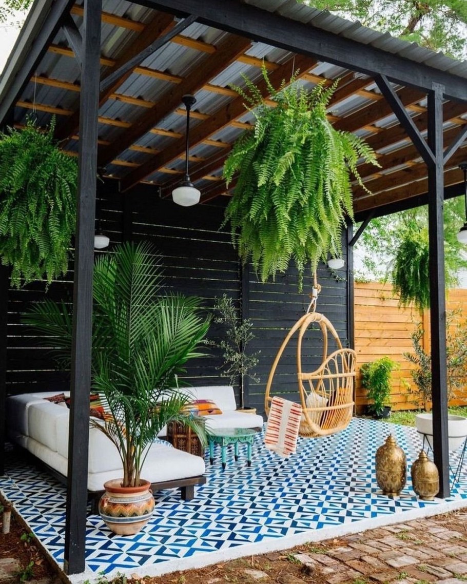 Пергола патио в саду