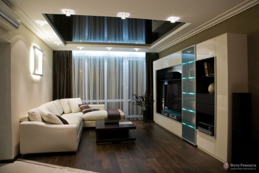 Интерьер гостинной 18кв м