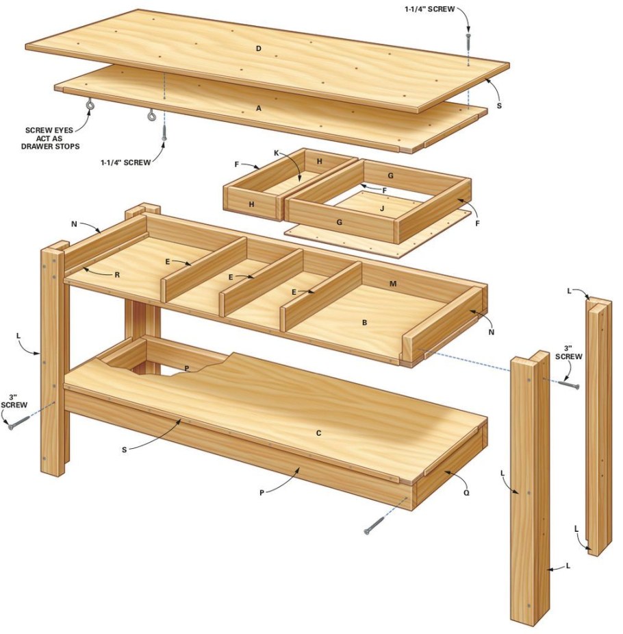 Полки для верстака