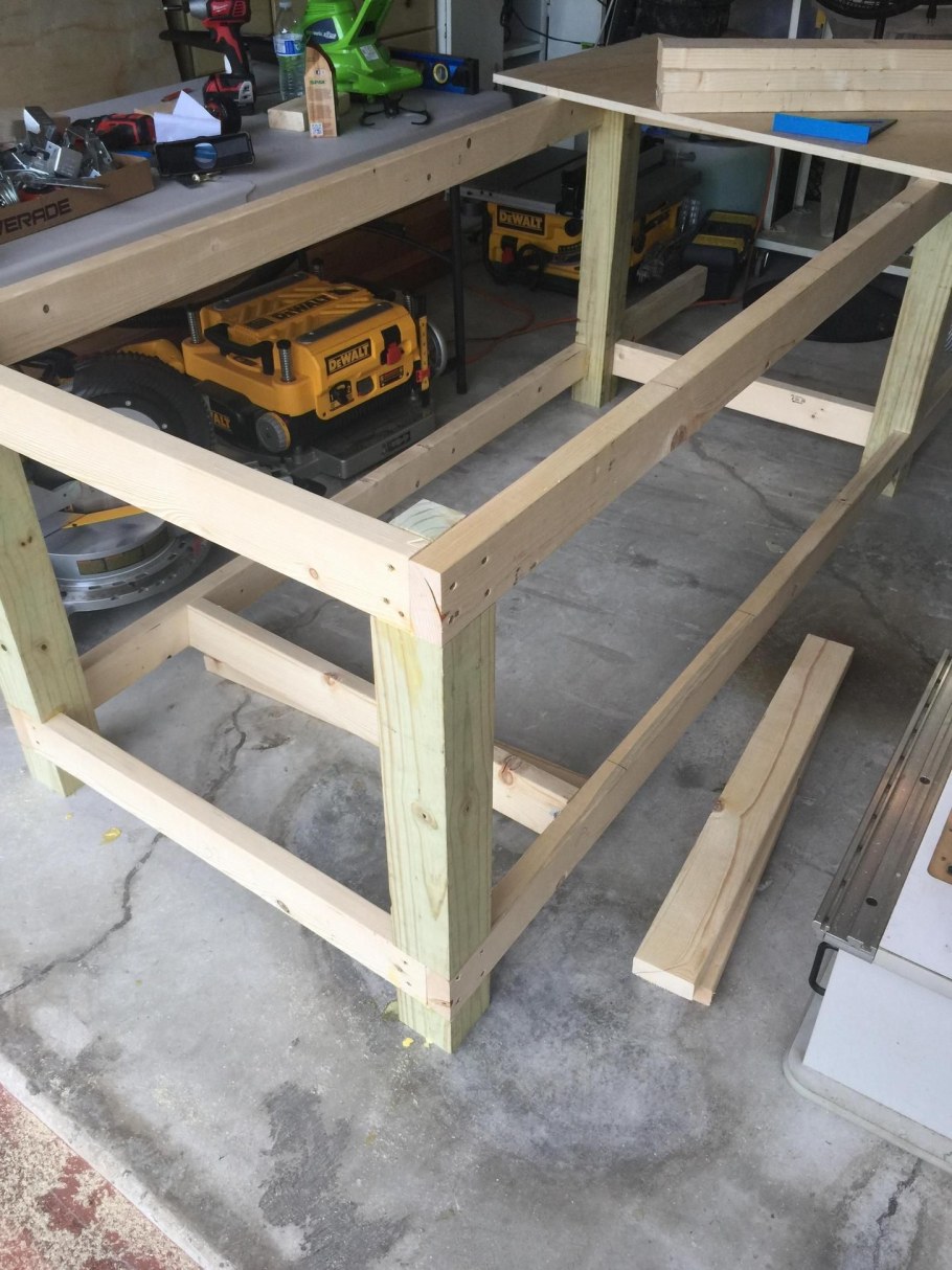 Верстак из бруса 50х50