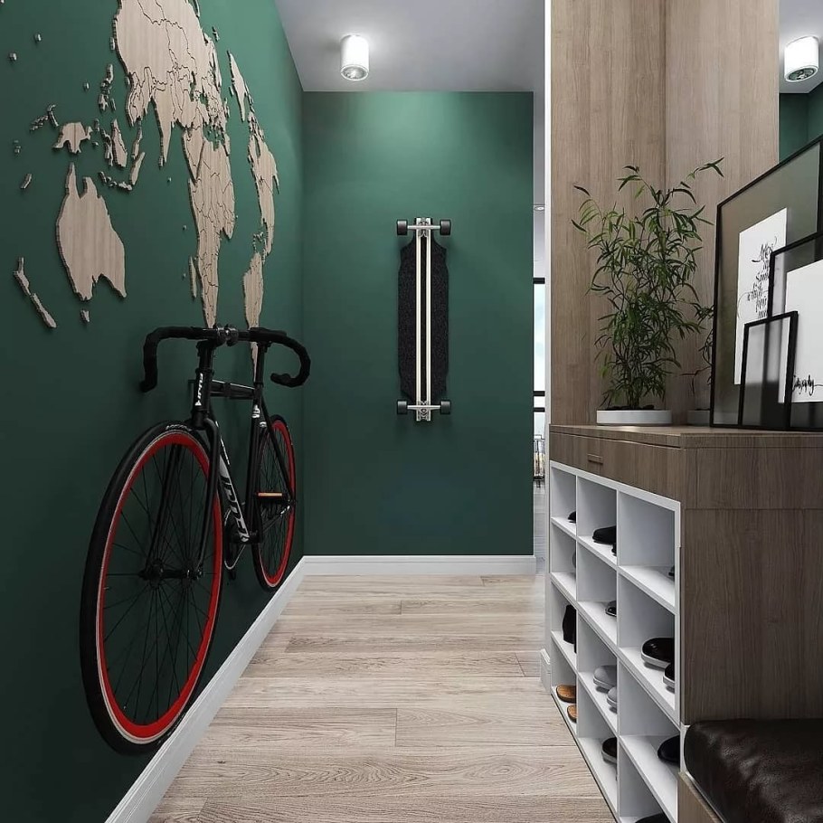 Коридор в зеленом цвете