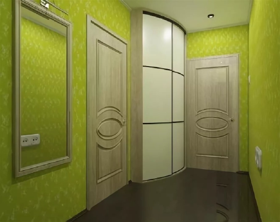 Прихожая в зеленом цвете