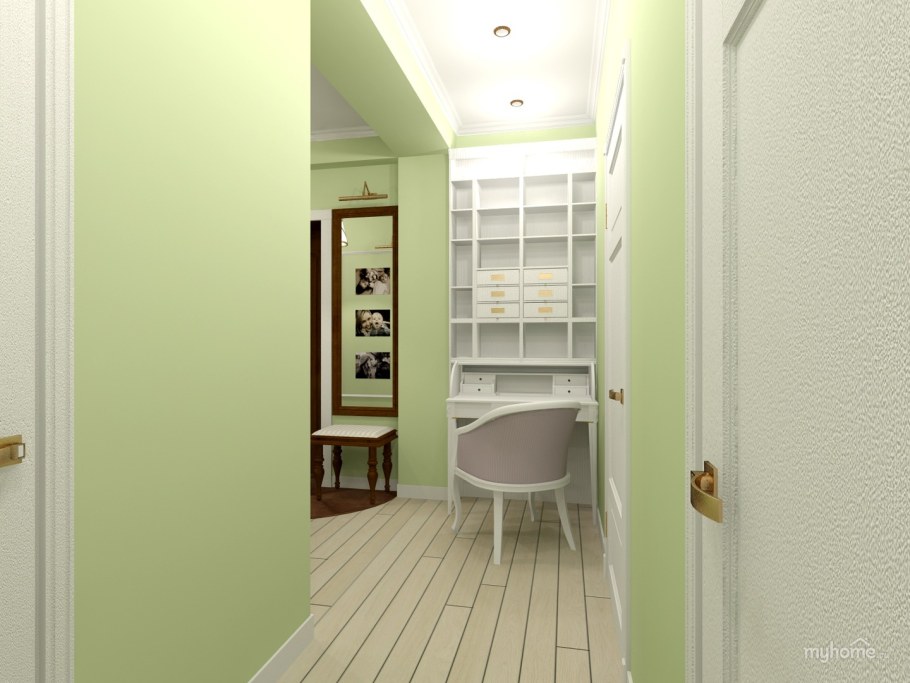 Зеленая прихожая интерьер