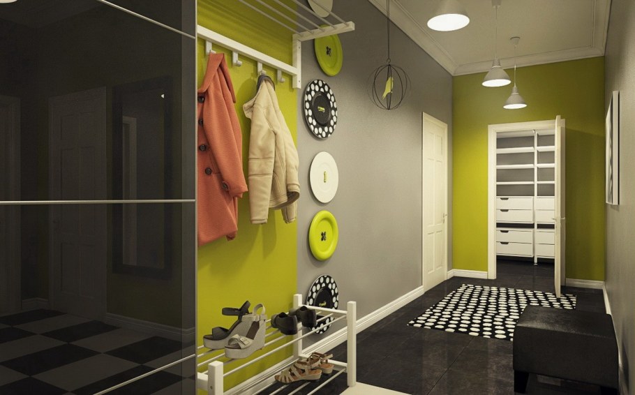Зеленая прихожая икеа