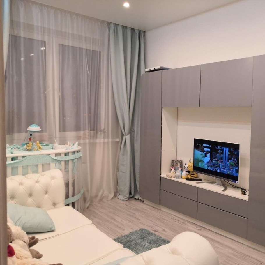 Интерьер комнаты в однокомнатной квартире