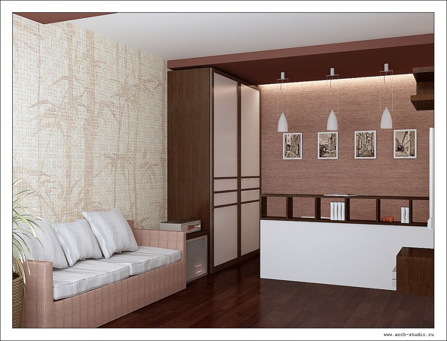 Перегородка для зонирования в хрущевке