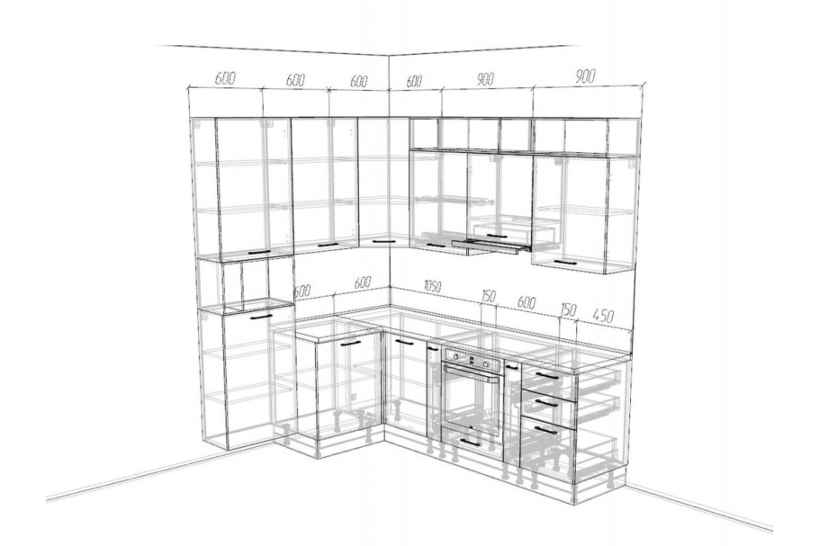 Развертка кухонного гарнитура