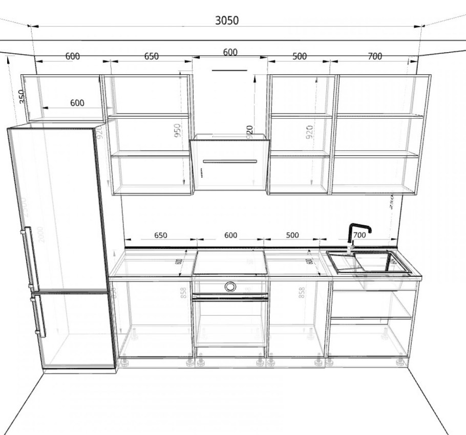 Кухня Ульяновской серии Размеры