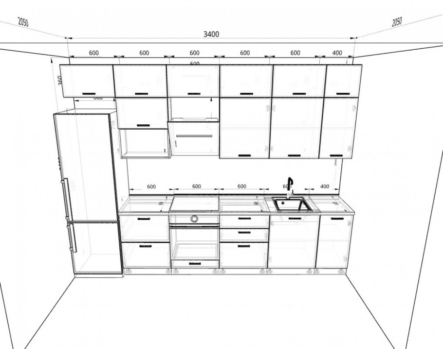 Кухня Ульяновской серии Размеры